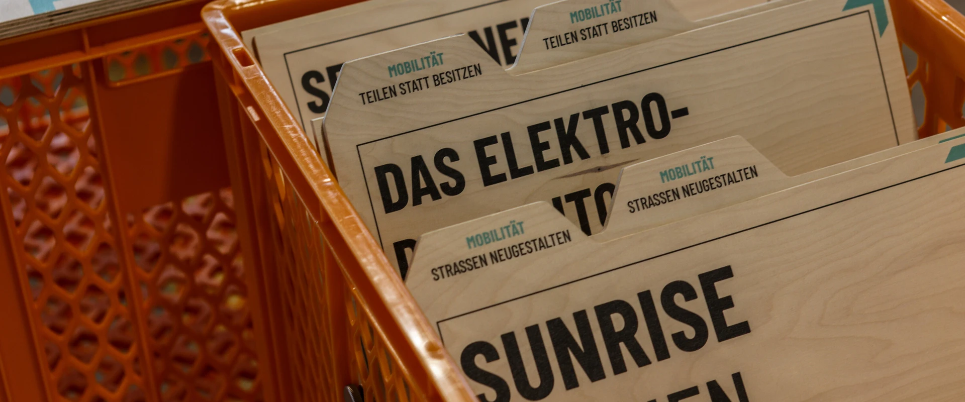 Infotafeln &uuml;ber Best Practice Beispielen in der nachhaltigen Stadtentwicklung.